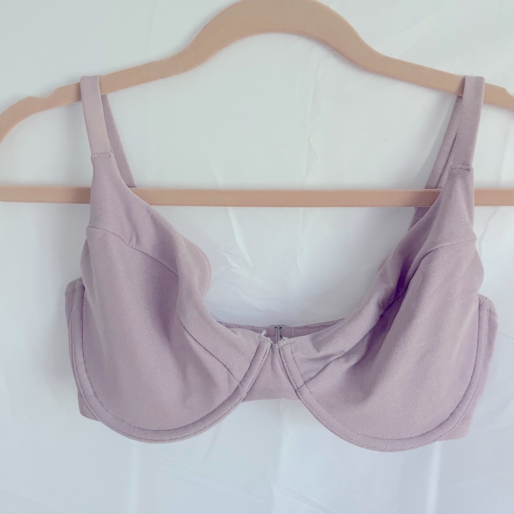 Abercrombie & Fitch Curve Love High Apex Underwire Bikini Top